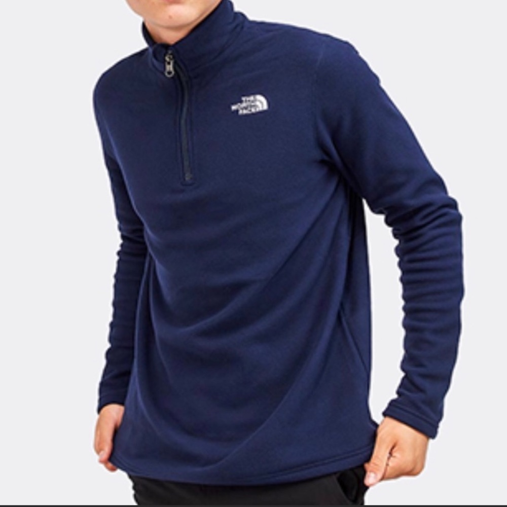 The North Face Navy Polartec Fleece 1/4 Zip -L